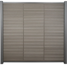 Blickdichter Zaun aus horizontalen Lamellen