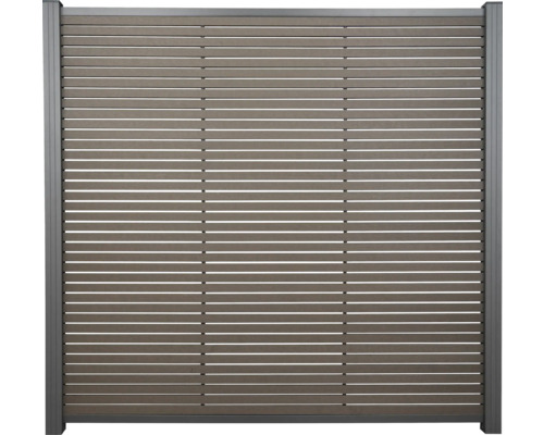 Blickdichter Zaun aus horizontalen Lamellen