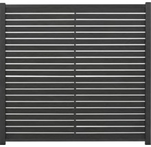 Blickdichtes Zaunelement mit horizontalen Lamellen