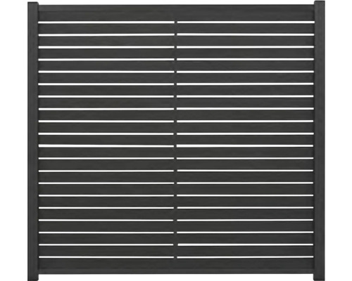 Blickdichtes Zaunelement mit horizontalen Lamellen