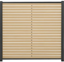 Gartenzaun aus Holz mit horizontalen Latten