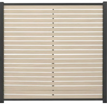 Sichtschutzzaun mit horizontalen Lamellen