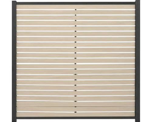 Sichtschutzzaun mit horizontalen Lamellen