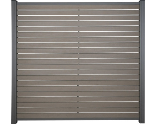 Holzzaun mit horizontalen Latten und Rahmen