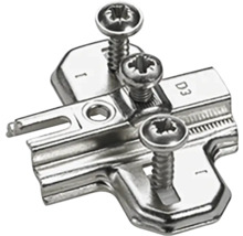 Montageplatte mit Schrauben für Möbelbeschläge