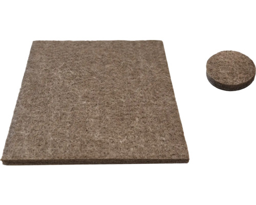 Möbelgleiter aus Filz, quadratisch und rund