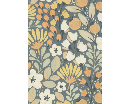 Blumenmuster Tapete mit floralem Design