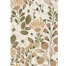 Illustration eines floralen Musters mit Blättern und Blüten