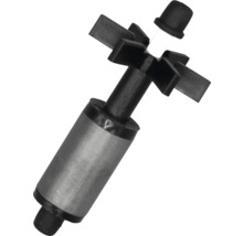 Schwarzer und grauer Rotor für eine Pumpe mit Flügelrad und Magnet, Ersatzteil für Filtersysteme.