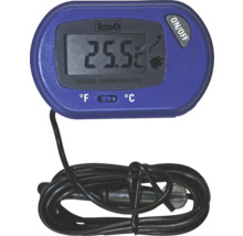 Digitales Aquarium-Thermometer mit Tetra Logo, externem Kabelsensor, blauem Gehäuse und digitaler Anzeige von 25.5 Grad Celsius.