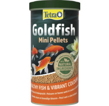 Tetra Goldfish Mini Pellets, Fischfutter für Goldfische im Gartenteich, mit natürlichen Inhaltsstoffen, ohne Konservierungsstoffe und Farbstoffe.