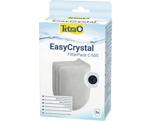Tetra EasyCrystal FilterPack C 600, drei Filterkartuschen mit Aktivkohle für Tetra EasyCrystal Filter.