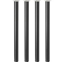 Vier Tischbeine aus Metall