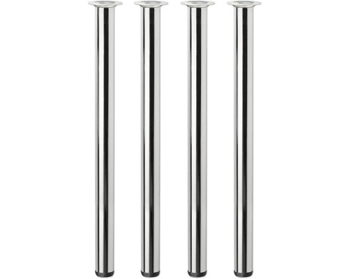 Vier Tischbeine aus Metall