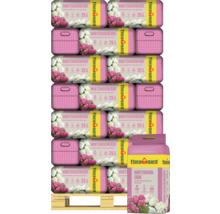 Palette mit mehreren Säcken Flora Gard Hortensienerde, Blumenerde für rosa und weiße Hortensien, 25 Liter