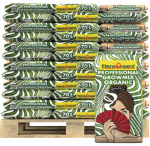 Palette mit Säcken professioneller Bio-Blumenerde von Floragard, Inhalt 70 Liter