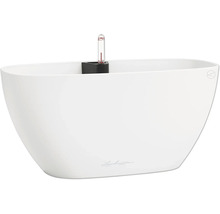 Weißer Pflanztopf mit Wasserstandsanzeige