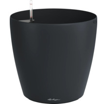 Schwarzer Pflanztopf mit Wasserstandsanzeige