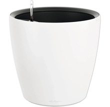 Weißer Pflanztopf mit Wasserstandsanzeige