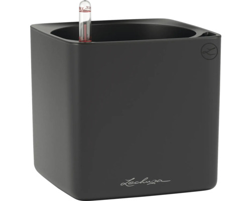 Schwarzer Lechuza Blumentopf mit Wasserstandsanzeiger
