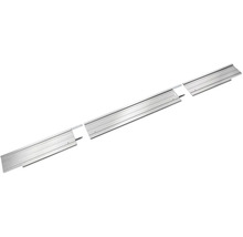 Rasenkante aus Metall, dreiteiliges Set mit Stecksystem für die Beetumrandung.