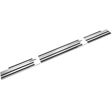 Dreiteilige Führungsschiene aus Aluminium mit Gummistreifen für Kreissägen inklusive Verbindungsstücken.