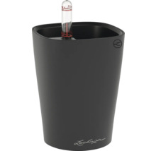 Schwarzer Pflanztopf mit Füllstandsanzeiger