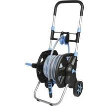 Gartenschlauchwagen mit Schlauch und Spritzdüse