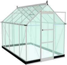 Gewächshaus mit Aluminiumrahmen und Glasscheiben