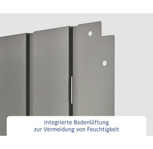 Detailansicht einer Bodenbelüftung zur Vermeidung von Feuchtigkeit