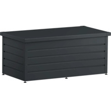 Graue Gartenbox zur Aufbewahrung von Gartenutensilien