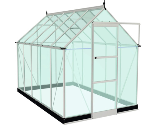 Gewächshaus mit Aluminiumrahmen und Glastüren