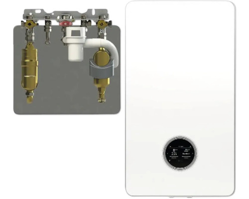 Gasheizgerät mit Installationszubehör