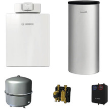 Abbildung verschiedener Heizungs- und Warmwasserbereitungskomponenten