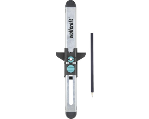 Wolfcraft Parallelanreißer aus Metall und Kunststoff inklusive Bleistift zum Markieren von Kanten.