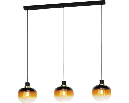 Pendelleuchte mit drei Glaskugeln