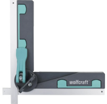 Wolfcraft Schmiege und Schneidlade aus Kunststoff und Metall zum Messen und Übertragen von Winkeln, Wolfcraft Logo