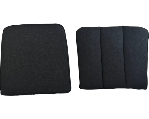 Zwei schwarze Stuhlkissen