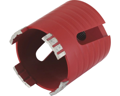 Diamant-Bohrkrone mit segmentiertem Schneidrand.