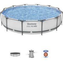 Bestway Steel Pro Max Framepool-Set mit Filterpumpe und Poolplane