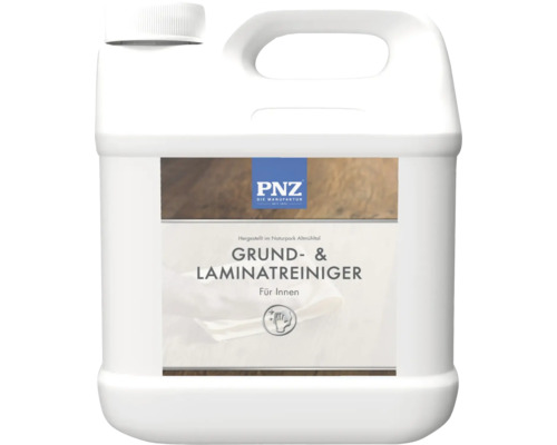 Kunststoffkanister mit Grund- und Laminatreiniger für Innenräume