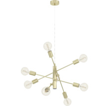 Pendelleuchte mit sieben Leuchtenarmen und Glühbirnen