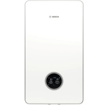 Bosch Logo über einem weißen Heizgerät mit digitalem Display.