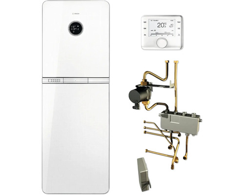 Gasheizung mit Regler, Heizkreispumpe und Montagezubehör
