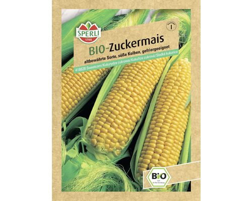 Samenpackung Bio-Zuckermais der Marke Sperli