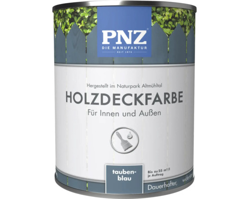 Holzdeckfarbe für den Innen- und Außenbereich im Farbeimer