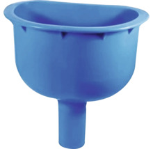 Blauer Kunststofftrichter für Flüssigkeiten