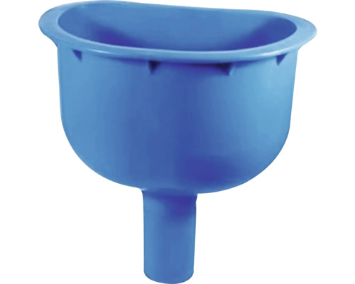 Blauer Kunststofftrichter für Flüssigkeiten