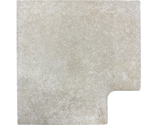 Quadratische Bodenfliese mit abgerundeter Ecke