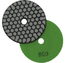 Grüne Diamant-Polierscheibe mit Wabenmuster und Klettrücken, Körnung 800.
